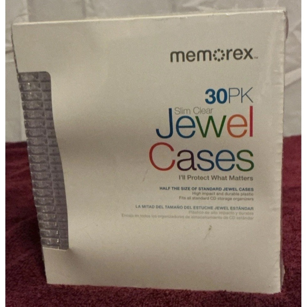Memorex Slim Clear Jewel CD DVD Cases 30-Pack‎ NEW Sealed